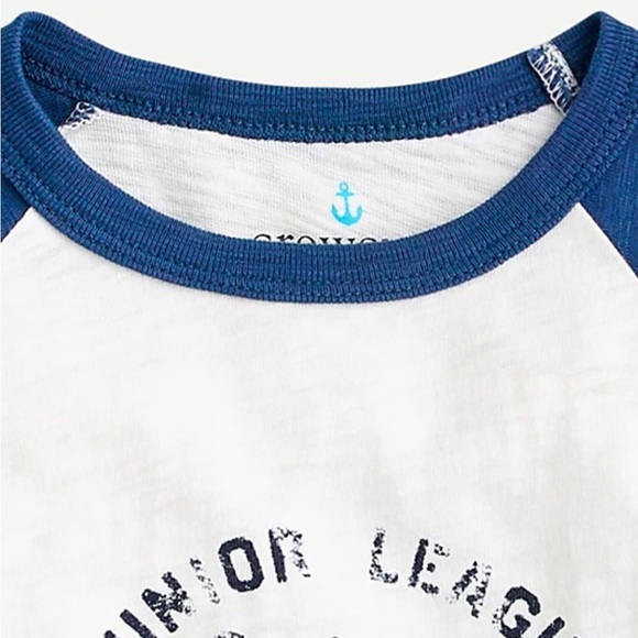 J. Crew Kids' raglan-sleeve baseball T-shirt NEW size medium 8-9 - Picture 2 of 13